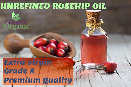 cocojojo Rosehip Oil - Pure Natural Seed Oil Cold Pressed 8 oz Face Skin Unrefined