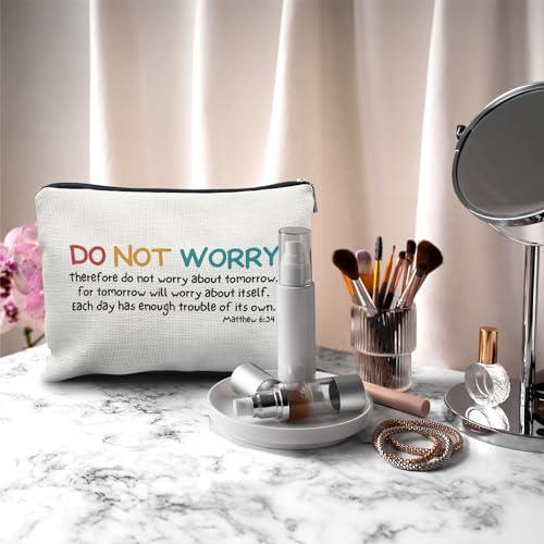 Nogrit Christian Makeup Cosmetic Bag,Bible Verse 1 Corinthians 13:4-8 Love Never Fails Makeup Travel Toiletry Bag,Christian Gifts for Women Faith Teen Girls Her