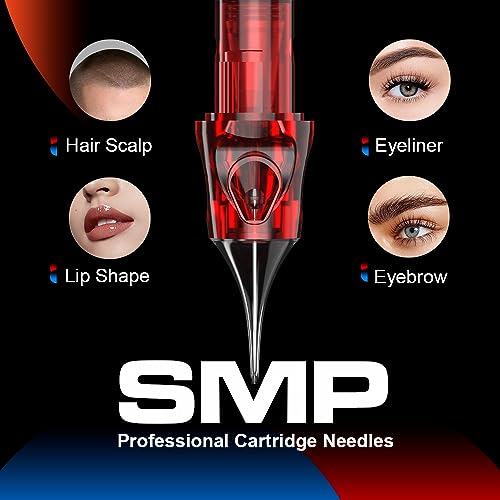 SMP Tattoo Cartridges Needles 20Pcs #06 (3RL) Permanent Makeup 3 Round Liner 0.22mm Needle Microblading Hair Scalp for Tattoo Rotary Pen Supply EN04X-20-0603RL-SMP