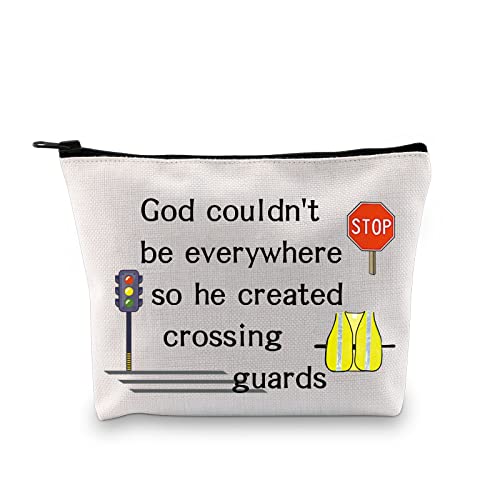 VAMSII Crossing Guard Gifts Lollipop lady Makeup Bag God Couldn’t be Everywhere He Created Crossing Guards Zip Bag (Crossing guards)