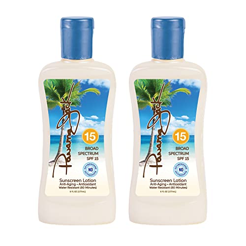 Panama Jack Sunscreen Suntan Lotion - SPF 15, Broad Spectrum UVA/UVB Protection, PABA, Paraben, Gluten & Cruelty Free, 6 FL OZ (Pack of 6)