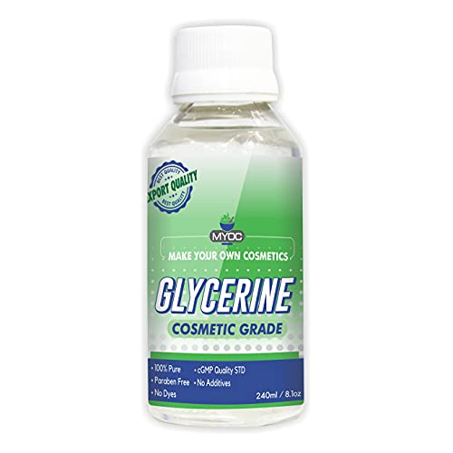 MYOC Pure Glycerine White 4.05 Fl Oz Organic, No Adulterants | Hair Care, Skin Care, Body, Lip Care, Soap, Gel, Lotion | Hydration - (8.11 Fl Oz (Pack of 1))