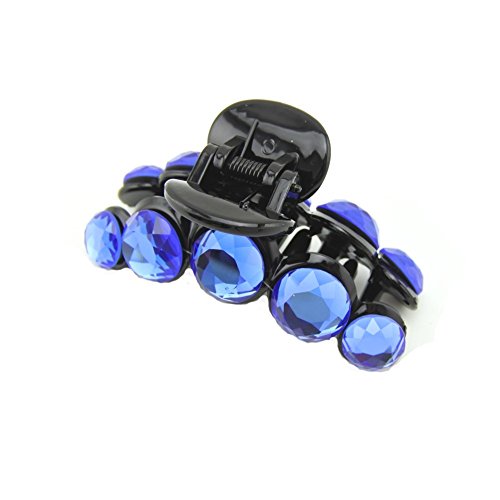 Meilliwish Sparkling Beautiful Hair Claw Clip for Women 1 PCS(D86)(Blue)