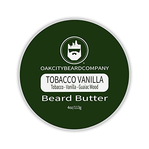 Oak City Beard Company - Tobacco Vanilla - 4 Ounce - Beard Butter - Beard Conditioner - Tobacco - Vanilla - Guaiac Wood