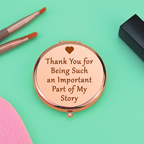 Thank You Gift for Women Compact Makeup Mirror for Sister Friend Bestie Daughter Birthday Gift for Women Appreciation Gift Folding Makeup Mirror for Teacher Mom Coworker Christmas Graduation Gifts