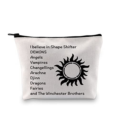 G2TUP the Winchester Brothers Halloween Cosmetic Makeup Bag Funny Accessories Pouch Fans Gifts (Winchester Brothers Black)