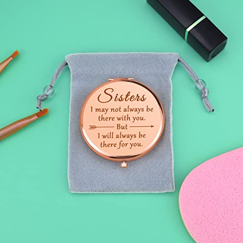 Sister Gifts from Sister Birthday Gifts for Sister Compact Makeup Mirror for Best Friend Bestie Sister Birthday Gifts Thank You Gifts for Her Folding Makeup Mirror Christmas Graduation Gifts