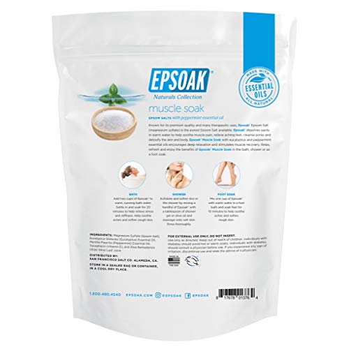 Epsoak Epsom Salt 2 lbs - Muscle Soak Bath Salts