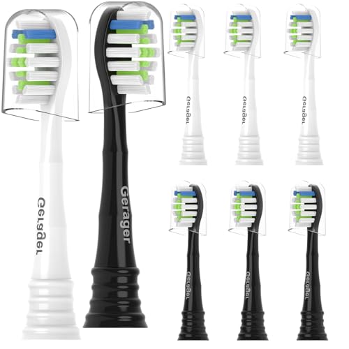 GERAGER Replacement Toothbrush Heads for Philips Sonicare Replacement Heads, Replacement Brush Heads Compatible with Philips SoniCare Electric Toothbrushes Handle, for Snap-on System,8 Packs