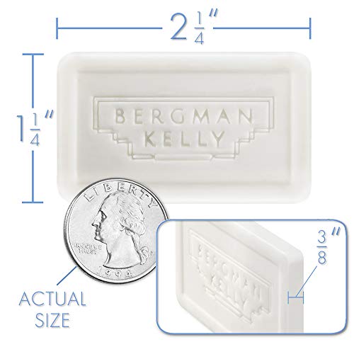 BERGMAN KELLY - Hotel Soap Bars - White Tea, 0.5 oz, 100 PK - Travel Size Luxury Bulk Amenities Bar Soap - Mini Individually Wrapped Rectangular Soap, Small Toiletries for Airbnb, Motel, Guest Bath