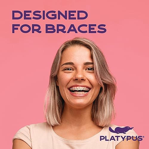 Platypus Orthodontic Flossers for Braces - Unique Structure Fits Under Arch Wire, Floss Entire Mouth in 2 Minutes, Increases Flossing Compliance, Will Not Damage Braces - 30 Count Bag (Pack of 1)