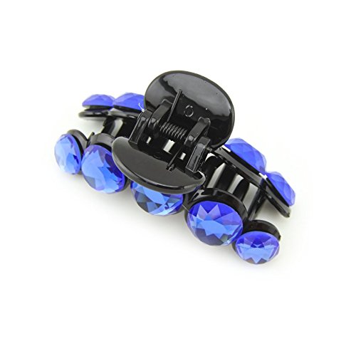 Meilliwish Sparkling Beautiful Hair Claw Clip for Women 1 PCS(D86)(Blue)