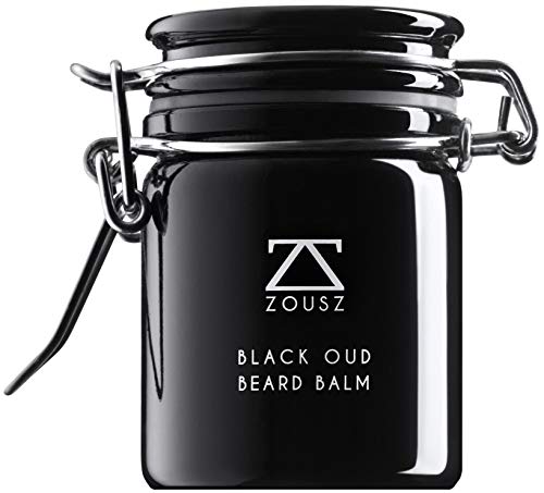 ZOUSZ Black Oud Beard Care Kit - Non-Greasy, Premium Balm with Shea Butter | Ultimate Softener and Conditioner for Men, 50mL