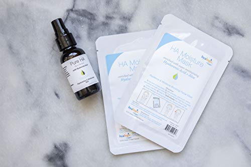 Hyalogic Hyaluronic Acid & Aloe Moisturizing Face Mask – Hydrating & Radiance Boosting Sheet Mask for Women – Vegan, Gluten-Free, Cruelty-Free Facial Treatment – Pack of 4 Pre-Moistened Face Masks