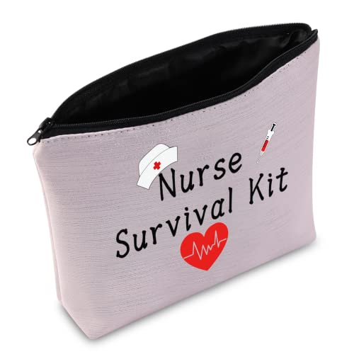 PXTIDY Nurse Gifts Nurse Survival Kit Cosmetic Bag Nurse Bag Nursing Gift Nurse Student Graduation Gift (BLACK)