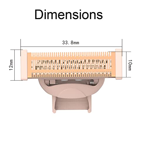 2 Pack Replacement Body Razor head Compatible with Finish Touch Flawless Nu Razor Replacement Blades incude a clean brush,Rose Gold