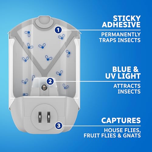 Zevo Flying Insect Trap Refill Cartridges, Fly Trap, Fruit Fly Trap (6 Refill Cartridges)