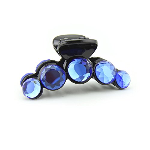 Meilliwish Sparkling Beautiful Hair Claw Clip for Women 1 PCS(D86)(Blue)