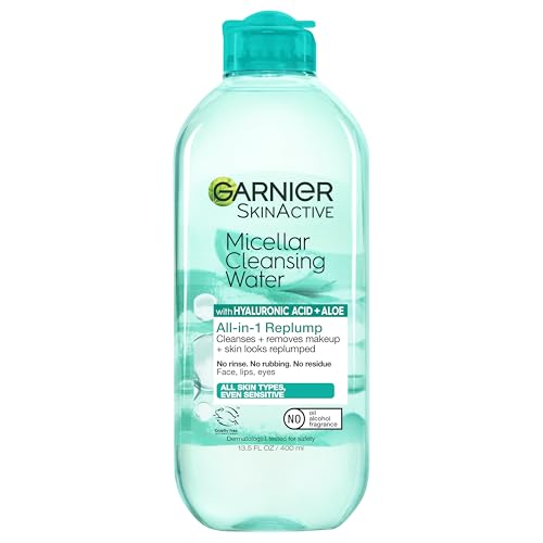 Garnier SkinActive Micellar Hyaluronic Acid Replumping Cleansing Water, 13.5 fl oz