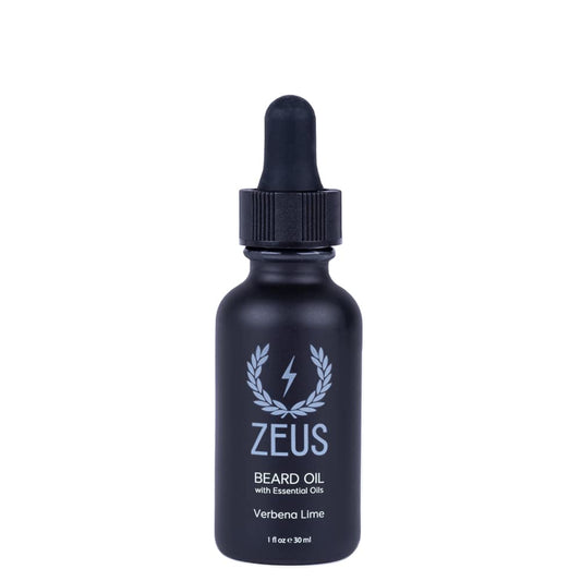 ZEUS Natural Beard Oil, Premium Conditioning Beard Oil to Soften Beard & Mustache – MADE IN USA (Verbena Lime) 1 oz.