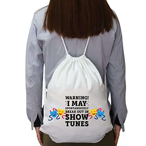 TSOTMO Warning I May Randomoly Break Out In Show Tunes Bag Theatre Novelty Backpack Broadway Musical Theater Gift (Show Pack)