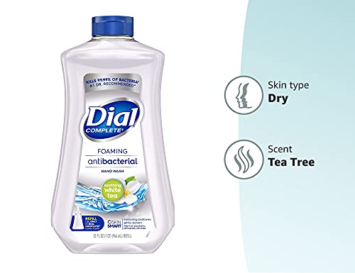 Dial Complete Antibacterial Foaming Hand Soap Refill, Soothing White Tea, 32 fl oz