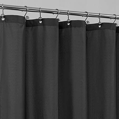 ALYVIA SPRING Extra Long Fabric Shower Curtain Liner Waterproof - 72" x 84", Soft & Lightweight XL Shower Curtain with 3 Magnets, Machine Washable - 72x84, Dark Gray