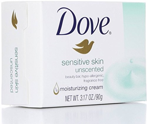 Dove Sensitive Skin Bath Bars Unscented - 6 CT