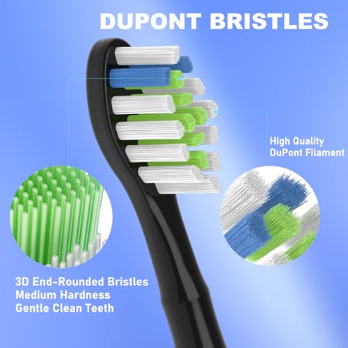 GERAGER Replacement Toothbrush Heads for Philips Sonicare Replacement Heads, Replacement Brush Heads Compatible with Philips SoniCare Electric Toothbrushes Handle, for Snap-on System,8 Packs