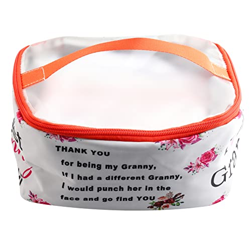 PXTIDY Granny Gift Grandma Makeup Bag Thank You For Being My Granny Cosmetic Bag Best Granny Ever Gift Grandmother Travel Bags Gran Grannie Gifts (Cosmetic Organizer LT)