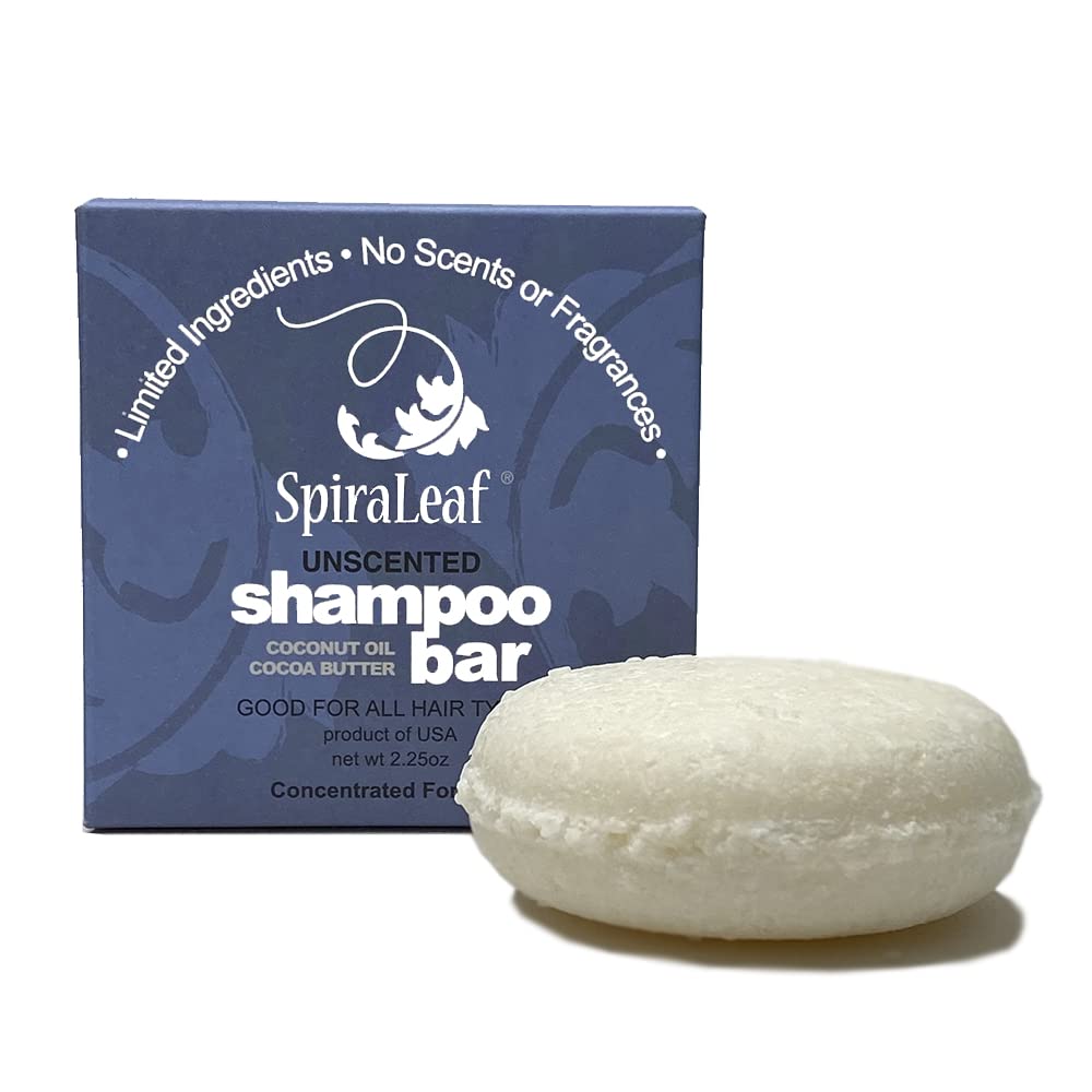 Whiff Shampoo and Shave Bar UNSCENTED Limited Ingredients, No Scents or Colorings, Made USA, Concentrated Formula