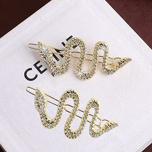 4 PCS Snake Hair Clip Vintage Metal Hair Pins Gold Hair Clips Snake Accessories for Women Girls