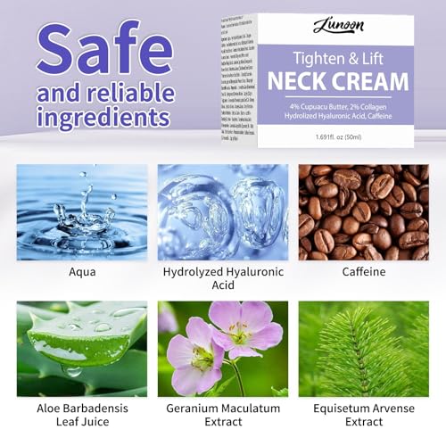 Ginaday Tighten and Lift Neck Cream, Moisturizing Pro-Active Repair Neck Firming and Tightening Anti Aging Neck Tightening Cream. (1 Pcs)