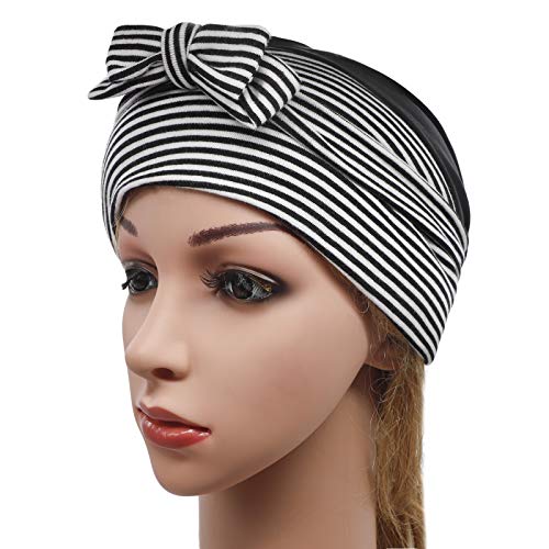 Hotme Working Cap with Buttons for Mask Stretchy Ribbon Tie Ponytail Hats for Women,Long Hair Head Covers Striped Hair Caps