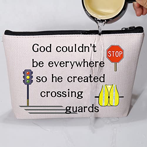 VAMSII Crossing Guard Gifts Lollipop lady Makeup Bag God Couldn’t be Everywhere He Created Crossing Guards Zip Bag (Crossing guards)