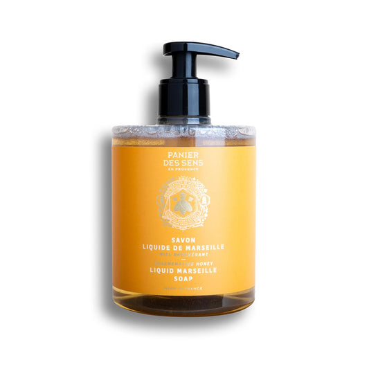 Panier des Sens - Liquid Hand Soap - Honey Hand Wash - French Marseille Moisturizing Hand Soap with Coconut Oil - Refillable Kitchen & Bathroom Hand Soap - 97% Natural Ingredients -16.9 Fl.oz