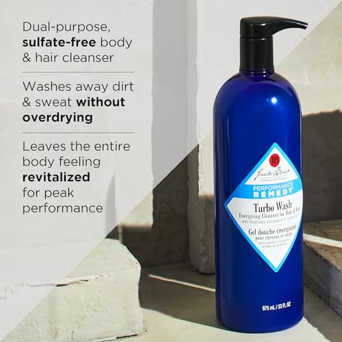 Jack Black Turbo Wash Energizing Cleanser for Hair & Body, 3 Fl Oz