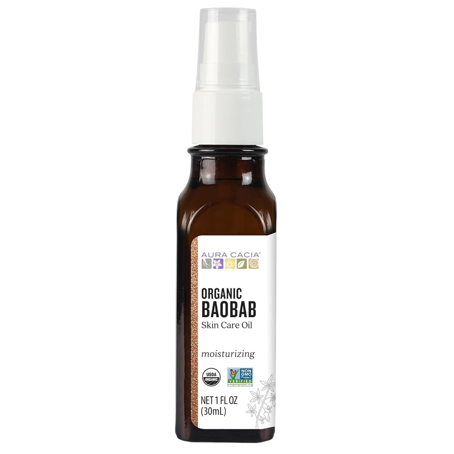 Aura Cacia Organic Skin Care Oil, Baobab, 1-Fluid Ounce