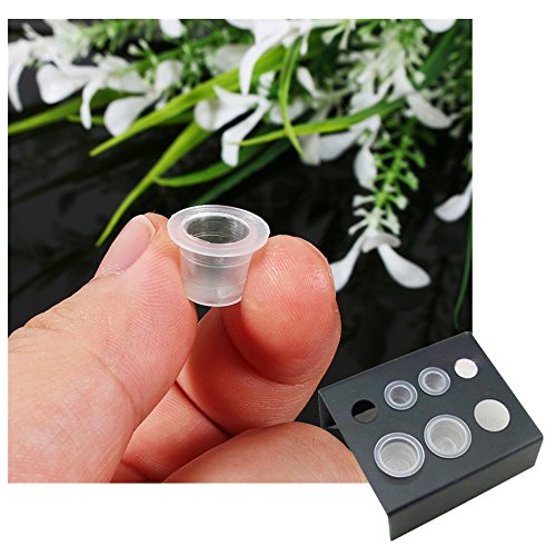 Yuelong Ink Caps - 1000pcs Tattoo Cups Disposable Pigment Cups 9MM Small Tattoo Pigment Ink Caps for Tattooing