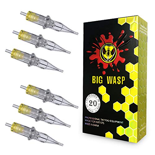 BIGWASP 4th Generation Premium 1203RS Tattoo Needle Cartridges #12 Standard 3 Round Shader (3RS) 20Pcs