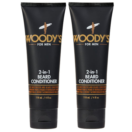 Woody's 2-in-1 Beard Conditioner, Tames, Softens & Conditions Dry, Flaky Beards, Enriched With Botanical Extracts and Essential Oils, 4 Fl Oz