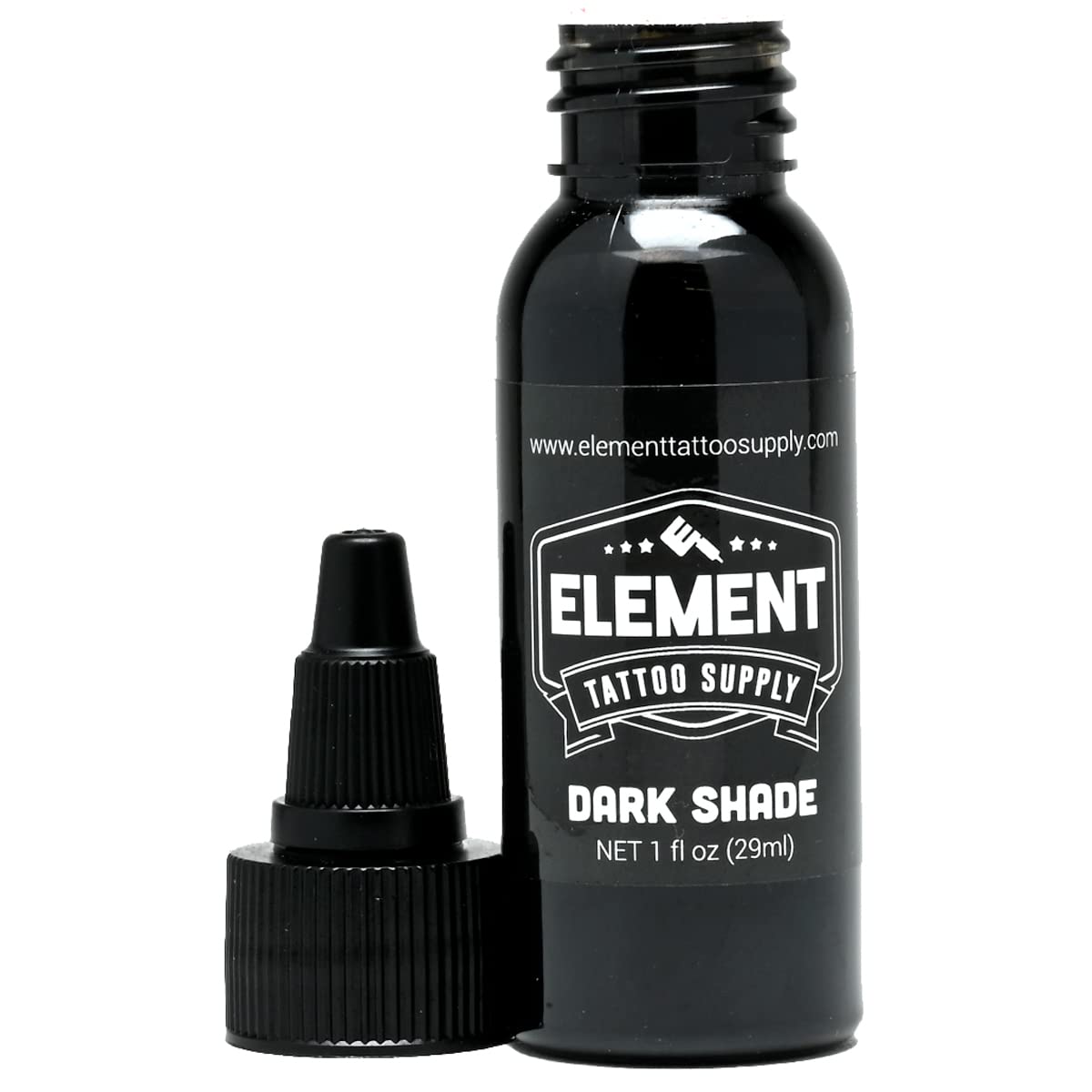 ELEMENT TATTOO SUPPLY - Grey Wash Tattoo Ink - Dark Shade Greywash for Black and Grey Tattoos - Refill Bottle 1oz (Dark Shade)