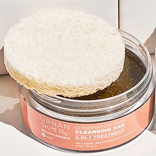 Urban Skin Rx Combination Skin Cleansing Bar | 3-in-1 Daily Cleanser, Exfoliator, and Mask Smooths, Hydrates, Improves the Appearance of Skin Tone + Texture, Formulated with Salicylic Acid | 2.0 Oz