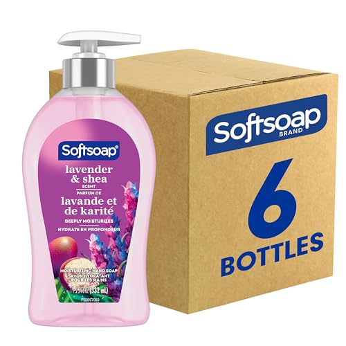 Softsoap Lavender & Shea Scent Liquid Hand Soap, Moisturizing Liquid Hand Soap, 11.25 Ounce, 6 Pack