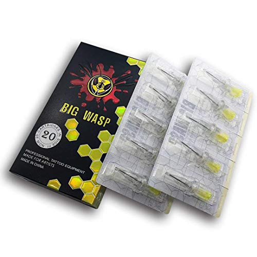 BIGWASP 4th Generation Premium 1203RS Tattoo Needle Cartridges #12 Standard 3 Round Shader (3RS) 20Pcs