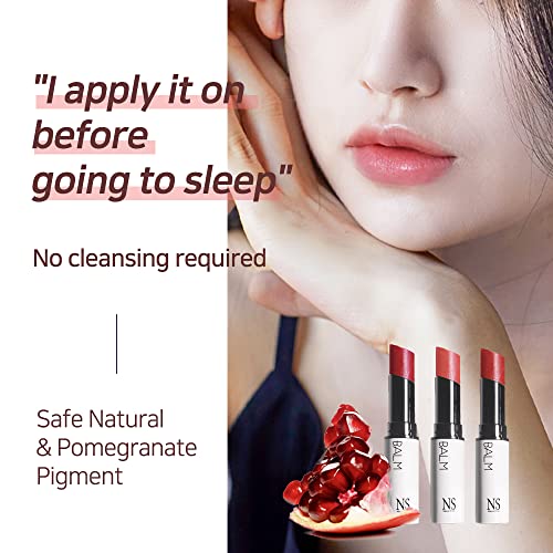 Natural Tinted Lip Balm Sold 4 Million Units in South Korea | Lux Triple Lip Cure Glossy Balm ATHENA (Red Orange)(0.17oz)