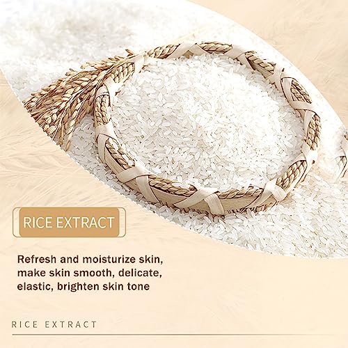 Skincare Gifts for Teenage Girls - Rice Raw Pulp Skin Care Sets & Kits - 5PCS Pamper Gifts for Women with Facial Cleanser-Eye Cream-Face Serum-Mask*2PCS - Gift Set for Firming Hydrating Skin