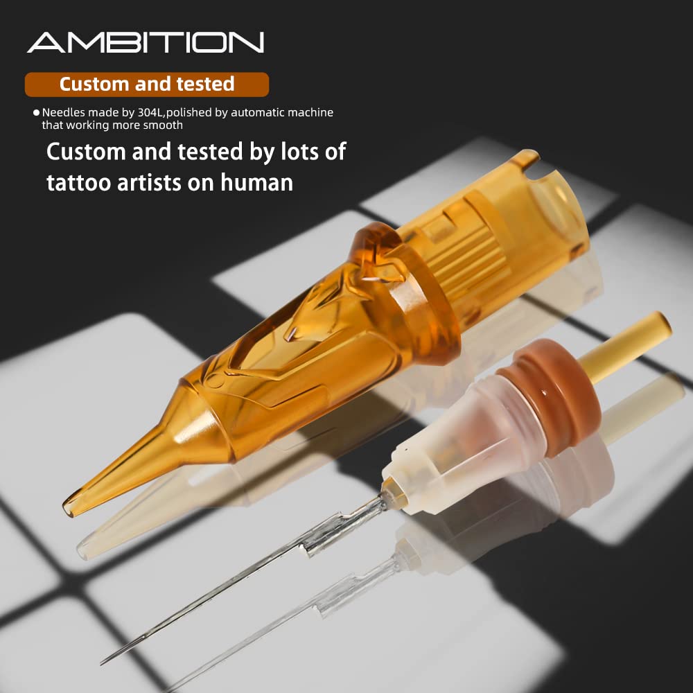 Ambition Glory Tattoo Cartridges #10 Bugpin 5RM Needles Disposable 20pcs 0.3mm 5 Curved Magnum for Rotary Tattoo Machine Supply