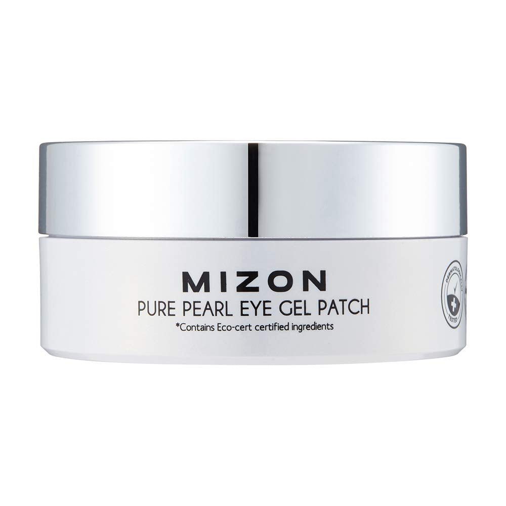 MIZON Pearl Eye Gel Patch Masks, Under Eye Treatment Mask Reduces Wrinkles and Puffiness, Dark Circles treatment, Korean Hydrogel Eye Patches (Pure Pearl 30 pairs)