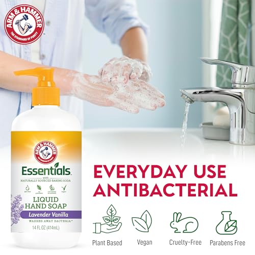 Arm & Hammer Liquid Hand Soap for Skin Cleaning - Hand Soap for Kitchen & Bathroom with Orange Citrus Scent - Natural Hand Soap Cleanses, Softens 14 FL Oz (414ml)